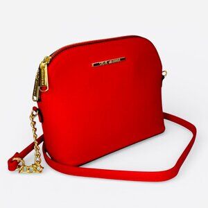 Steve Madden Crimson Red Dome Crossbody Bag